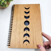 BUMBLE AND BIRCH LASER ART Moon Phases Wood Journal NBVL