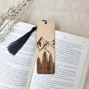 BUMBLE AND BIRCH LASER ART Mountain Forest Wooden Bookmark NVBL