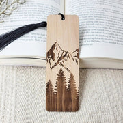 BUMBLE AND BIRCH LASER ART Mountain Forest Wooden Bookmark NVBL