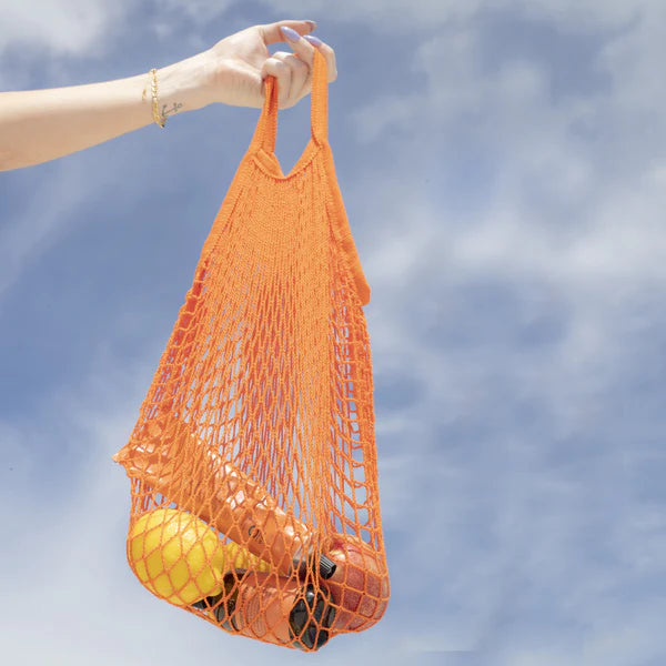 Eco-Cotton String Bag in Sunset Orange - NVBL