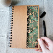BUMBLE AND BIRCH LASER ART Floral Cut-Out Wood Journal - NVBL
